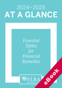 Cover of At A Glance 2024-25: Essential Tables for Financial Remedies (eBook)