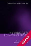 Cover of Basic Documents On: The Settlement of International Disputes (eBook)