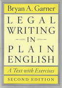 Cover of Legal Writing in Plain English: A Text with Exercises