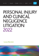 Cover of CLP Legal Practice Guides: Personal Injury and Clinical Negligence Litigation 2022