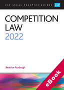 Cover of CLP Legal Practice Guides: Competition Law 2022 (eBook)