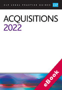 Cover of CLP Legal Practice Guides: Acquisitions 2022 (eBook)