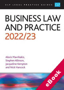 Cover of CLP Legal Practice Guides: Business Law and Practice 2022-23 (eBook)