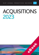 Cover of CLP Legal Practice Guides: Acquisitions 2023 (eBook)