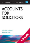 Cover of CLP Legal Practice Guides: Accounts for Solicitors 2023-24 (eBook)