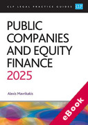 Cover of CLP Legal Practice Guides: Public Companies and Equity Finance 2025 (eBook)