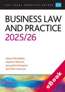 Cover of CLP Legal Practice Guides: Business Law and Practice 2025-26 (eBook)