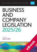 Cover of CLP Legal Practice Guides: Business and Company Legislation 2025-26 (eBook)