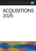 Cover of CLP Legal Practice Guides: Acquisitions 2026