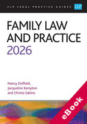 Cover of CLP Legal Practice Guides: Family Law and Practice 2026 (eBook)