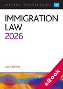 Cover of CLP Legal Practice Guides: Immigration Law 2026 (eBook)