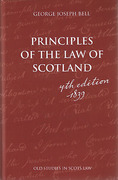 Cover of Principles of the Law of Scotland