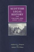 Cover of Scottish Legal History Volume One: 1000-1707