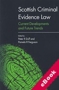 Cover of Scottish Criminal Evidence Law: Current Developments and Future Trends (eBook)