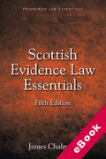 Cover of Law Essentials: Scottish Evidence Law Essentials (eBook)