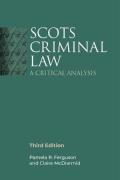 Cover of Scots Criminal Law: A Critical Analysis