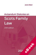 Cover of Avizandum Statutes on Scots Family Law 2026-27 (eBook)