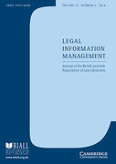 Cover of Legal Information Management: Online