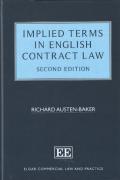 Cover of Implied Terms in English Contract Law