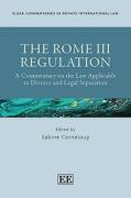 Cover of The Rome III Regulation: A Commentary on the Law Applicable to Divorce and Legal Separation
