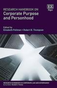 Cover of Research Handbook on Corporate Purpose and Personhood