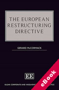 Cover of The European Restructuring Directive (eBook)