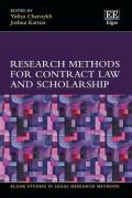 Cover of Research Methods for Contract Law and Scholarship