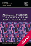 Cover of Research Methods for Contract Law and Scholarship (eBook)