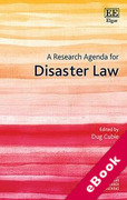 Cover of A Research Agenda for Disaster Law (eBook)