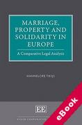 Cover of Marriage, Property and Solidarity in Europe: A Comparative Legal Analysis (eBook)
