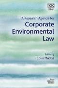 Cover of A Research Agenda for Corporate Environmental Law