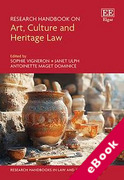 Cover of Research Handbook on Art, Culture and Heritage Law (eBook)