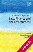 Cover of A Research Agenda for Law, Finance and the Environment (eBook)