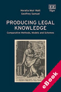 Cover of Producing Legal Knowledge: Comparative Methods, Models and Schemes (eBook)