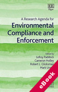 Cover of A Research Agenda for Environmental Compliance and Enforcement (eBook)