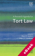 Cover of A Research Agenda for Tort Law (eBook)