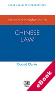 Cover of Advanced Introduction to Chinese Law (eBook)