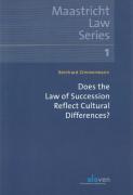 Cover of Does the Law of Succession Reflect Cultural Differences?