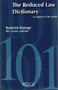 Cover of The Reduced Law Dictionary -  in Snippets of 101 Words