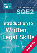 Cover of Revise SQE2: Introduction to Written Legal Skills (eBook)