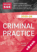 Cover of Revise SQE Criminal Practice 2025/26: SQE1 Revision Guide (eBook)