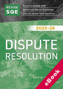 Cover of Revise SQE Dispute Resolution 2025/26: SQE1 Revision Guide (eBook)