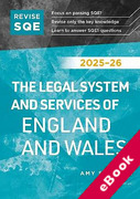 Cover of Revise SQE The Legal System and Services of England and Wales 2025/26: SQE1 Revision Guide (eBook)