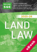 Cover of Revise SQE Land Law 2025/26: SQE1 Revision Guide (eBook)