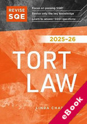 Cover of Revise SQE Tort Law 2025/26: SQE1 Revision Guide (eBook)
