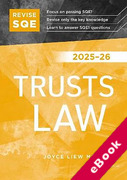 Cover of Revise SQE Trusts Law 2025/26: SQE1 Revision Guide (eBook)
