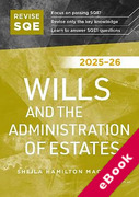 Cover of Revise SQE Wills and the Administration of Estates 2025/26: SQE1 Revision Guide (eBook)