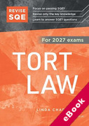 Cover of Revise SQE Tort Law for 2027 exams: SQE1 Revision Guide (eBook)