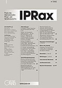 Cover of IPRax- Praxis des Internationalen Privat- und Verfahrensrechts