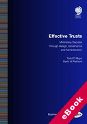 Cover of Effective Trusts: Minimising Disputes Through Design, Governance and Administration (eBook)